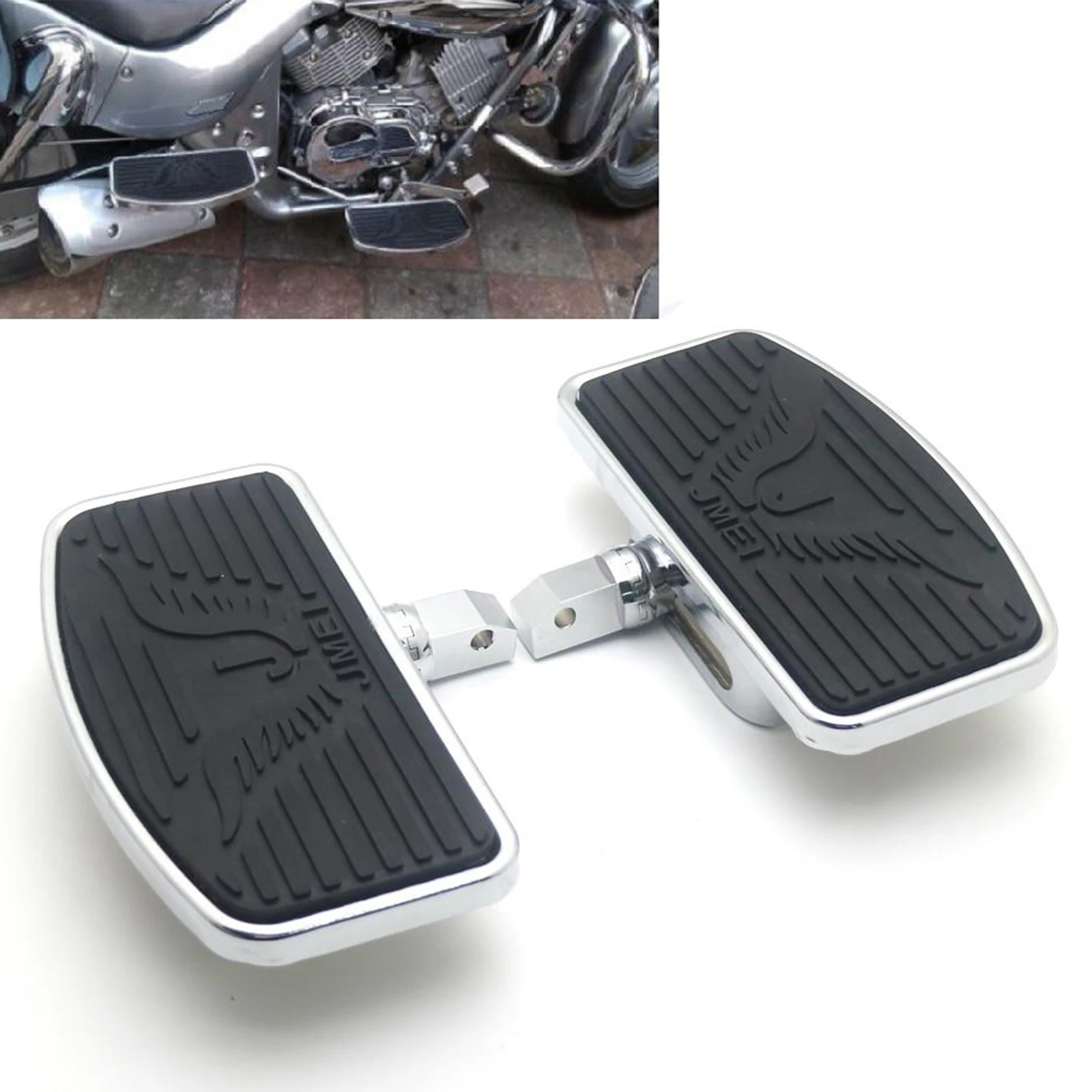 1 Pair Rear Passenger Footboard Foot Pegs Footrest for SUZUKI VL400 VL800