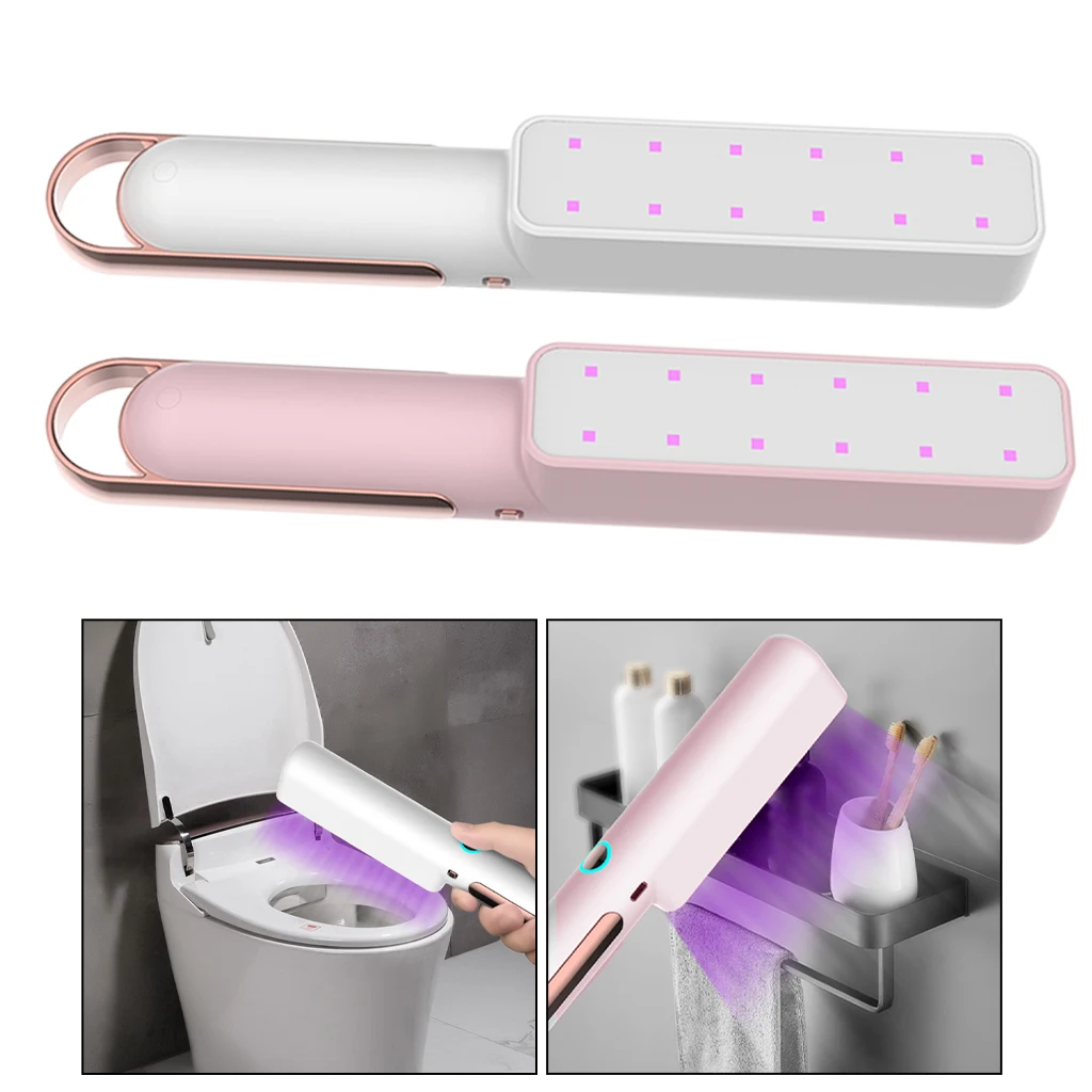 Portable UV Light Sanitizer Disinfection Lamp USB Rechargeable for Hotel Household Wardrobe