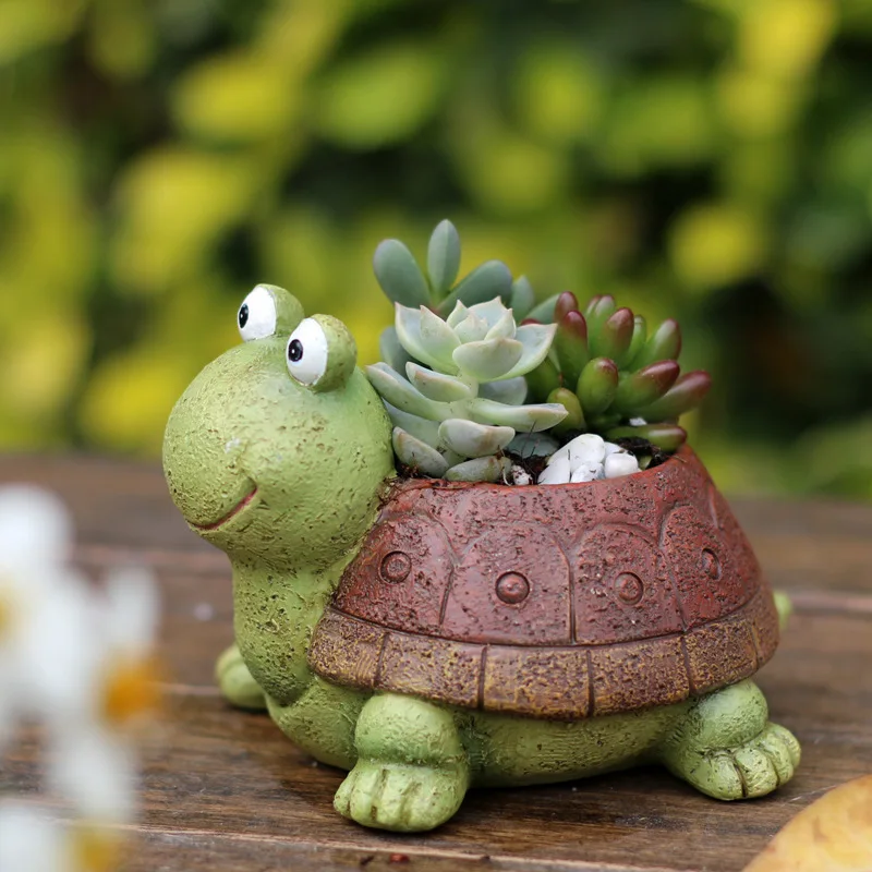 Details about   Vessel Sweep Plant Garden Mini Turtle Flower Pot Ornament Home Office Decor NEW 