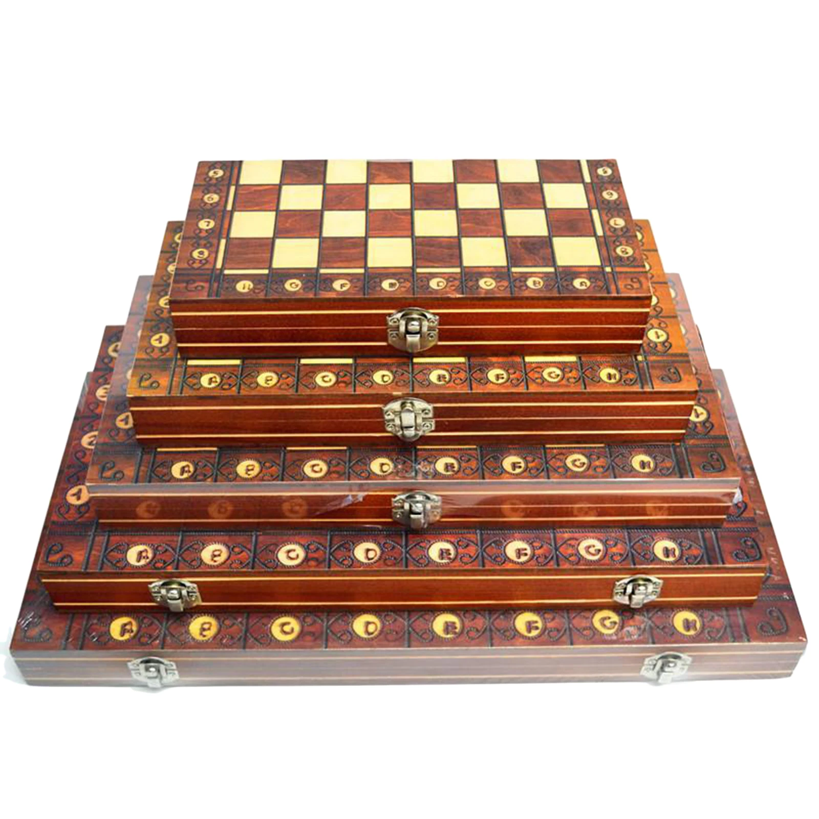 3 In 1 Chess Checkers Backgammon Travel Chess Set Chess Game 34x34cm Portable Magnetic Wooden Folding Chess Pieces Board