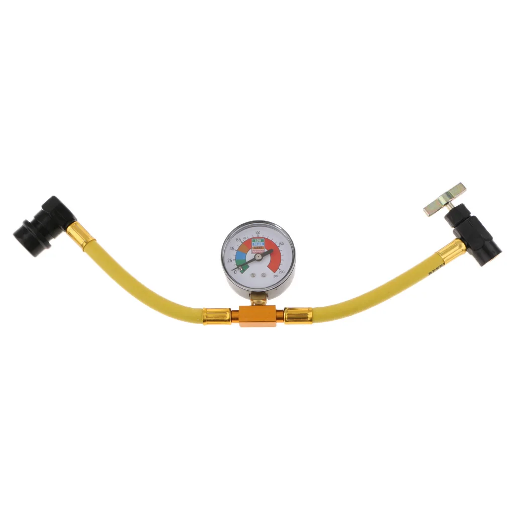 Replacement R134A AC  Charging Hose Pipe W/ Gauge 200PSI Yellow