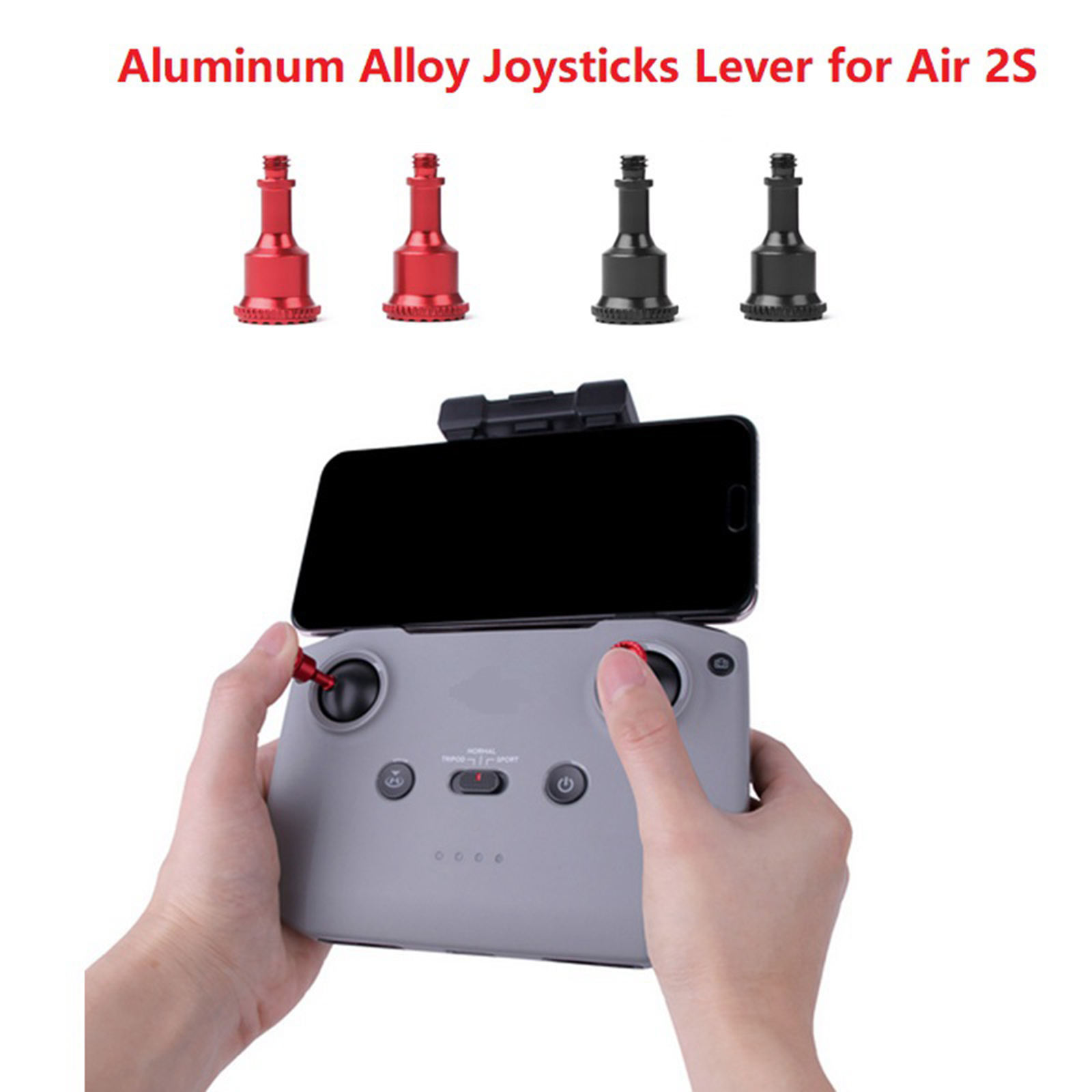 CNC Aluminum 1Pair Remote Controller Stick Thumb Rocker for DJI Mavic Air 2 / 2S / Mini 2 Drone Accessories Replacement