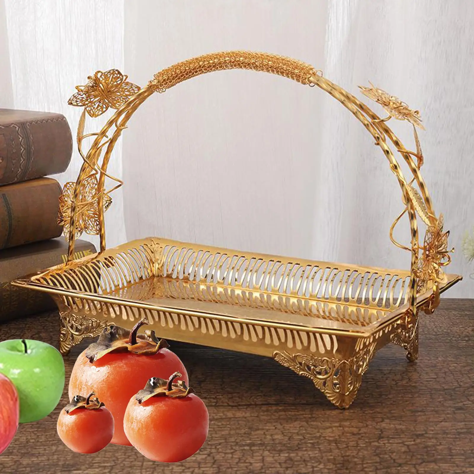Fashion Fruit Serving Basket Candy Plate Basket Party Decorative Tray Home Decor Snack Display Basket for Dining Room Restaurant