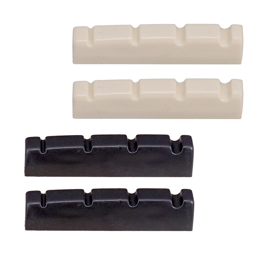 2pcs Electric Bass Slotted Nut 4 String Guitar Musical Instrument Parts