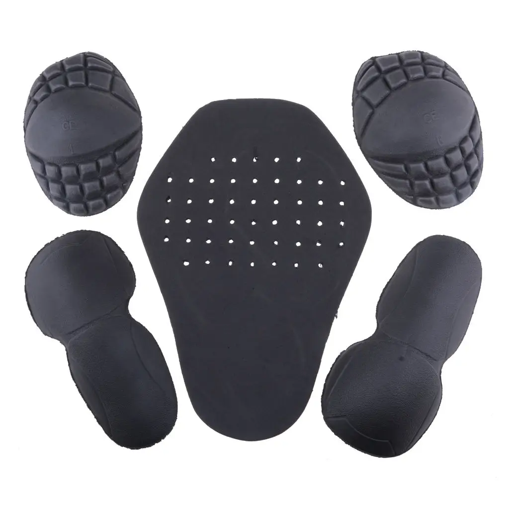 5pcs Motorcycle Riding Shoulder Elbow Back Protection Pad Racing Armour Safe