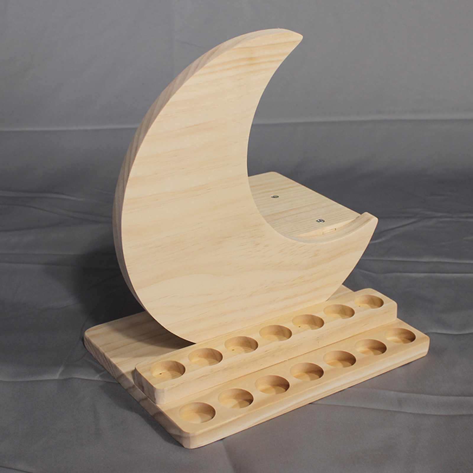 14 Slots Wood Essential Oil Display Stand Cosmetic Organizer Rack 5/10/15ml