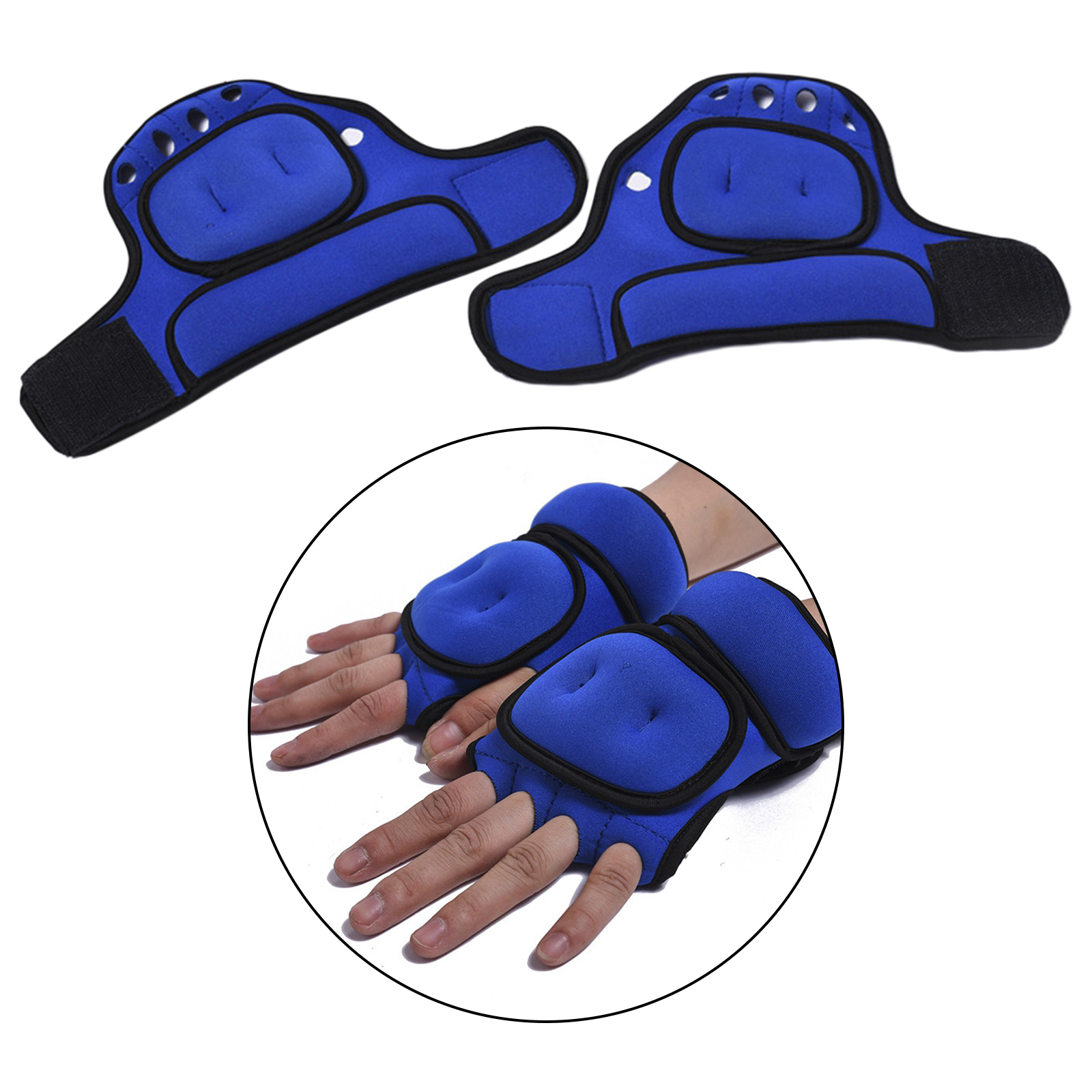 Weighted Gloves - 1 Pound Each Glove for Cardio Aerobics Hand Speed Coordination