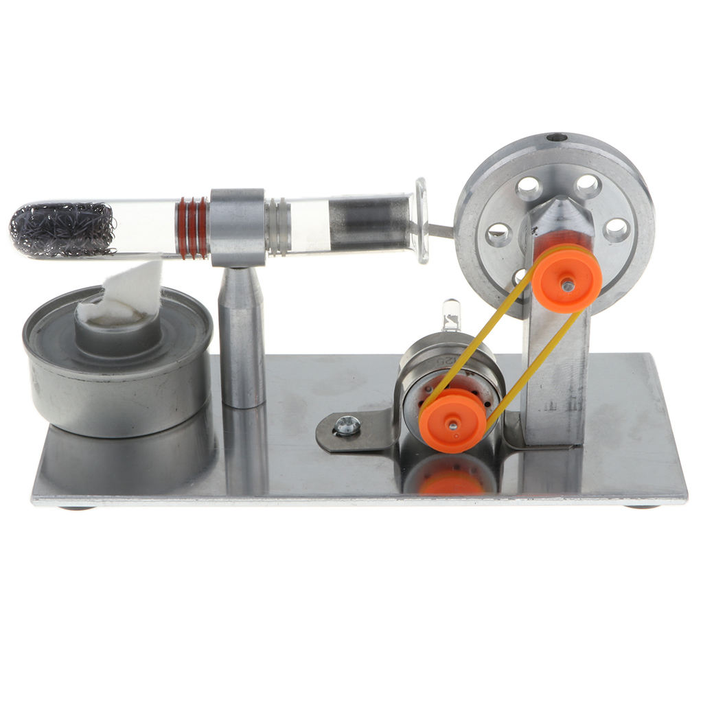 7xStirling Engine Colorful LED Flywheel Electricity Generator Educational Toy