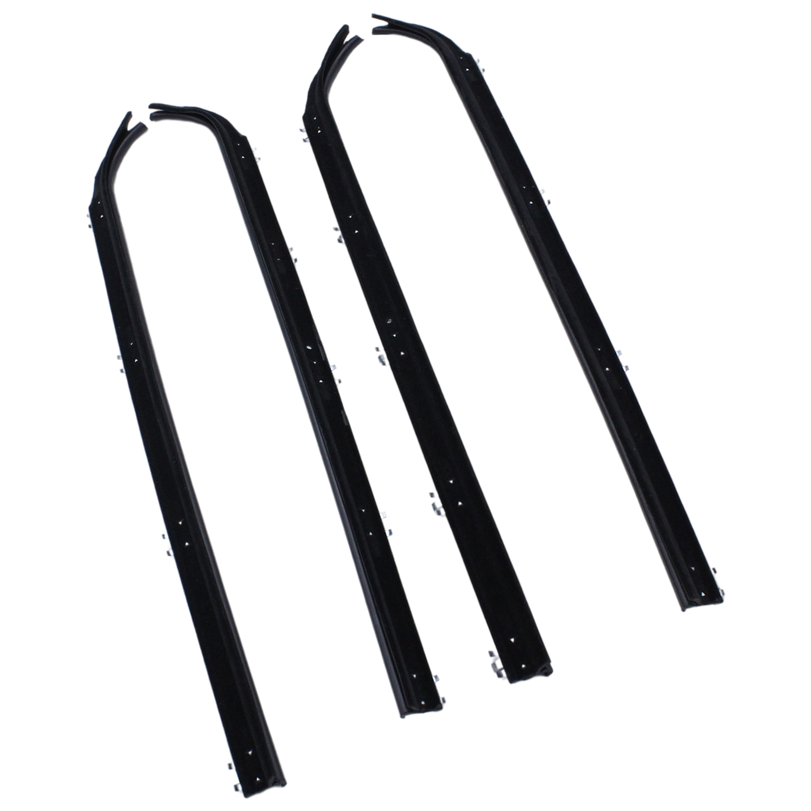 4 Pieces Car Window Sealing Strip Inner Outer Window F2TZ1521456A Window Sweep F2TZ1521457A E7TZ1521453A Fit for Ford Truck