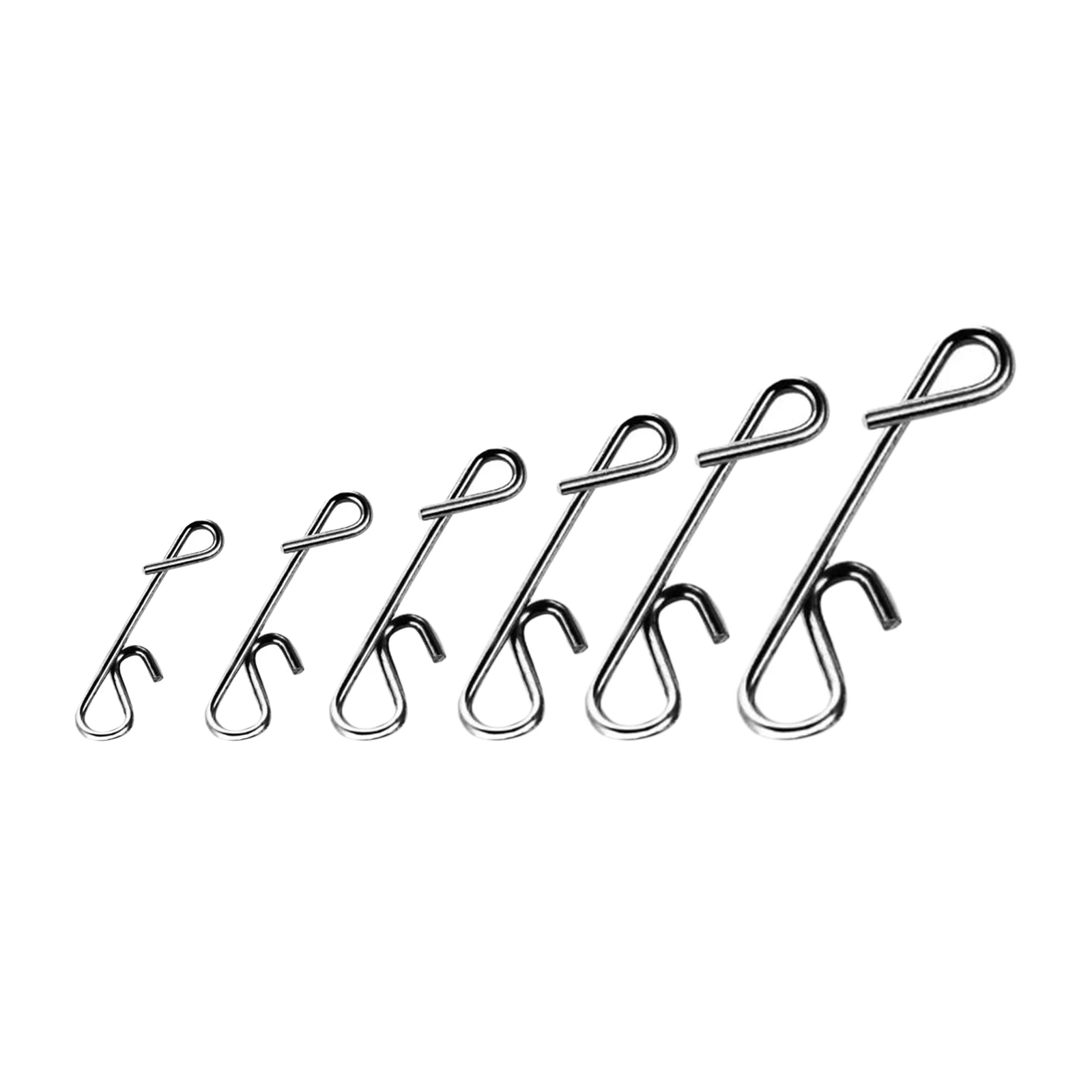 150 pieces Longline Fishing Clips Long Line Wire Swivels Connector Snaps Hangers Accessories Tackle