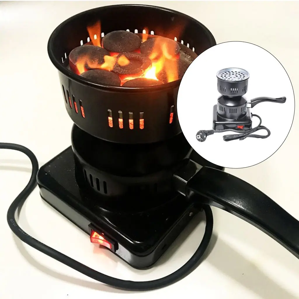 Electric Charcoal Starter Stove, Multi-purpose Shisha Heater, Quick Heating Coal Burner 220V 600W Plug Cable for BBQ Tool