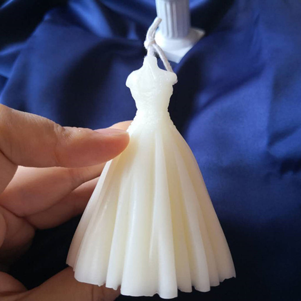 Scented Candle Wedding Favor Bride Dress Design Small Aromatherapy Candles Relaxing Bedroom Decor Ornament