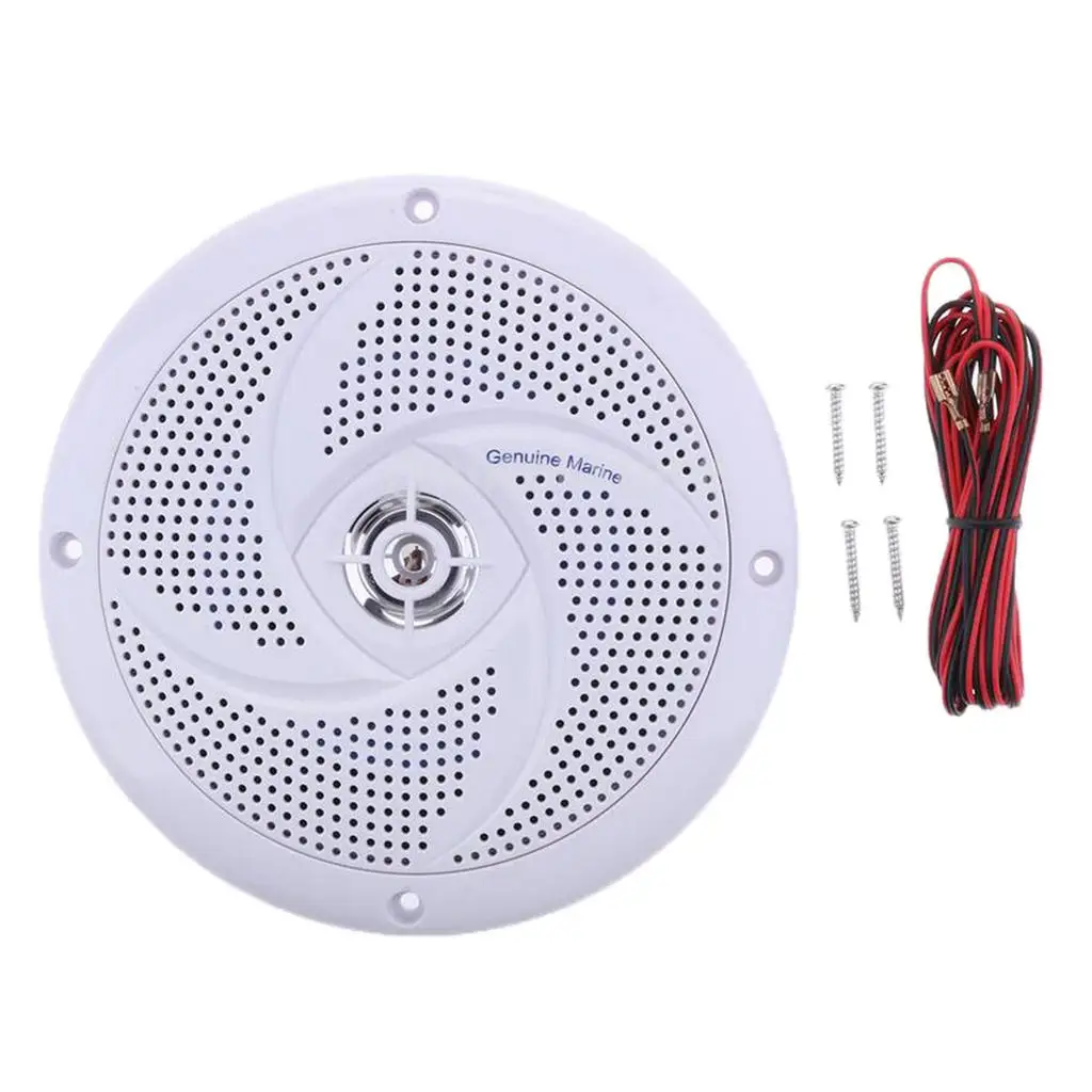 White Dampproof Round Speaker Sound System for Boat/Marine/Car/RV/Sailing