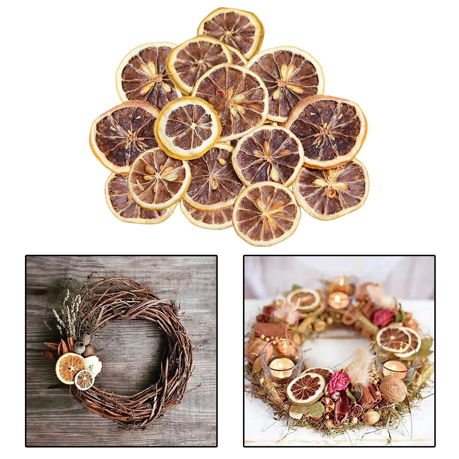 30pcs Real Dried Lemon Slice Floral for DIY Candle Epoxy Resin Crafts Tool