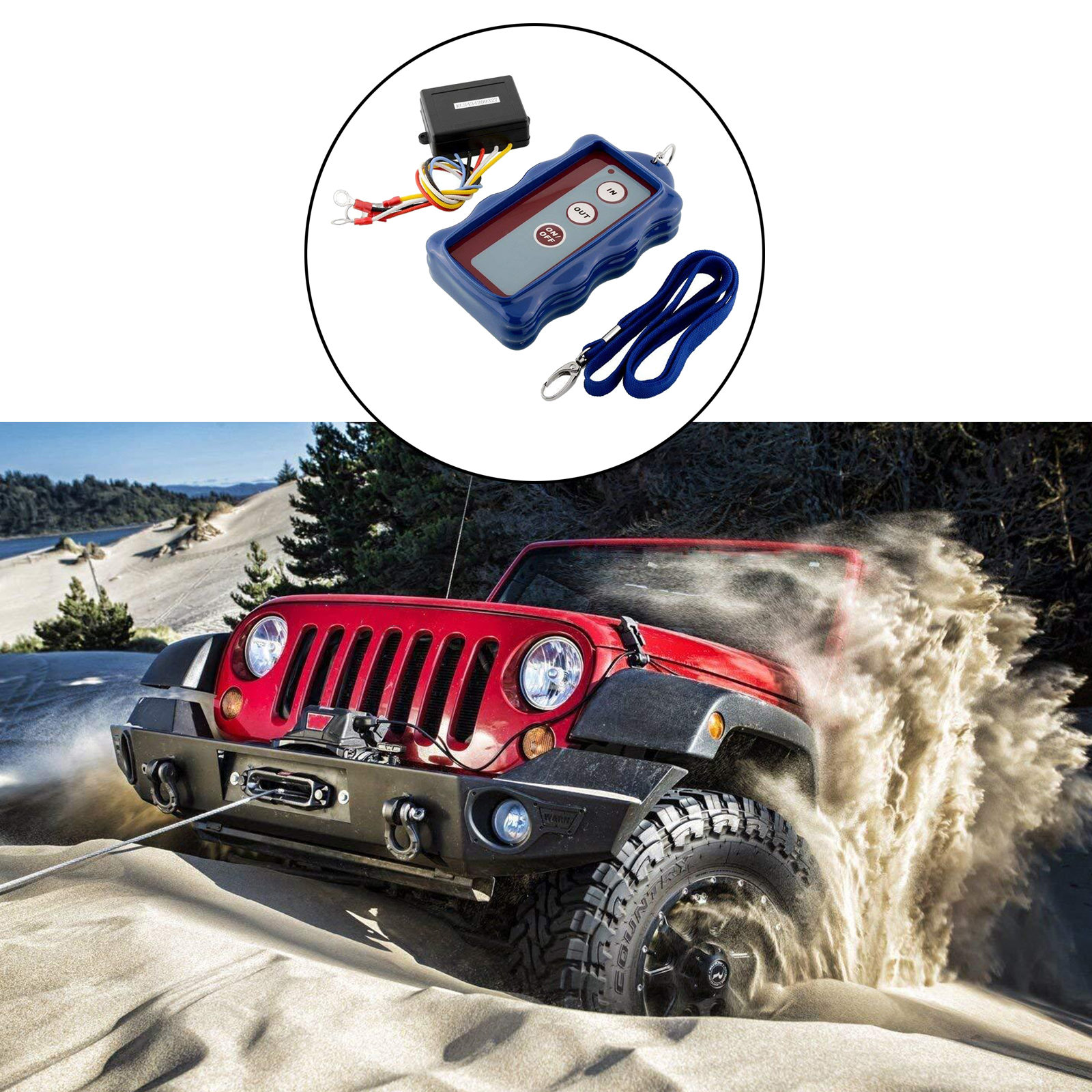 12V 433MHz Winch Remote Control Switch Universal For ATV SUV Car Truck Easy To Install New