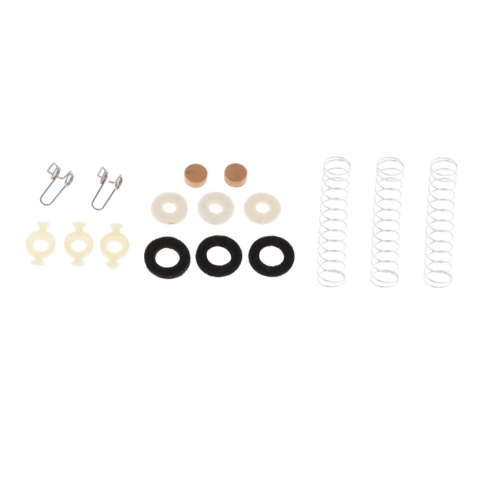 16pcs Trumpet Valve Repair Kit w/ Spring Rest Felt Pad for Trumpet Cornet Musical Instrument Maintenance Parts