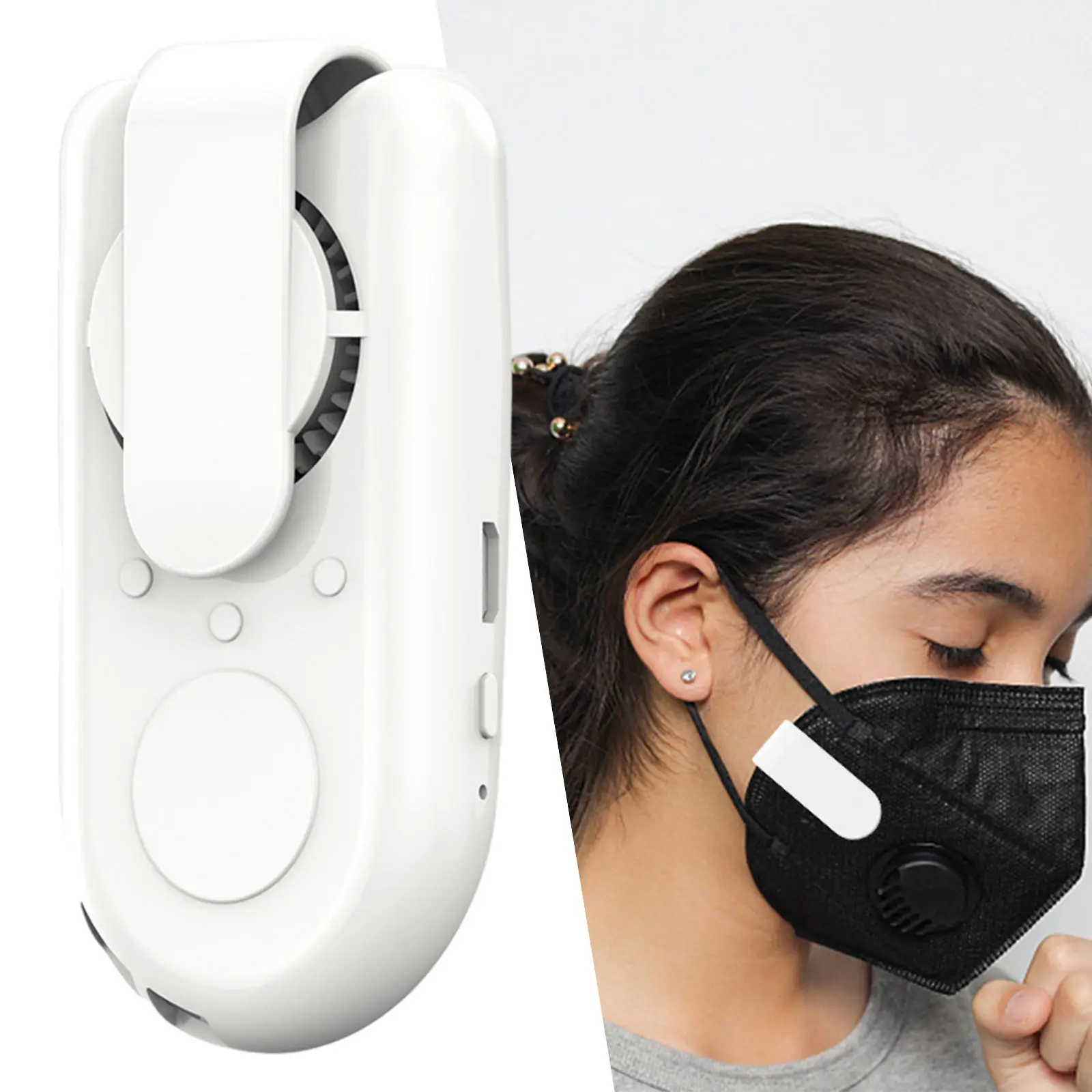 Outdoor Electric Clip-on Fan for USB Face Mask Cooling Creates A Wearable  Mask Make Breathing Easier with USB