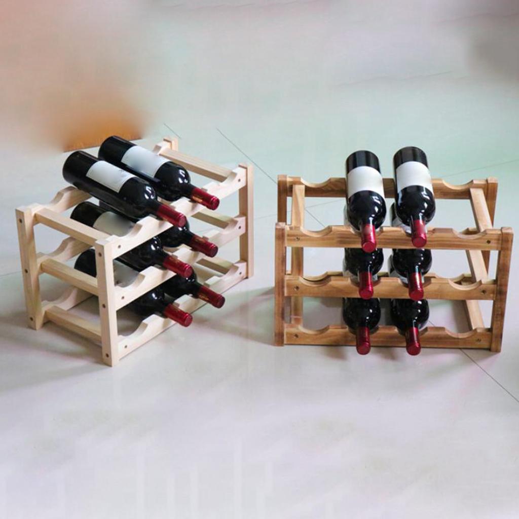Wood Wine Rack Liquor Holder Wine Storage Rack Wine Bottle Holder for Pantry Decoration