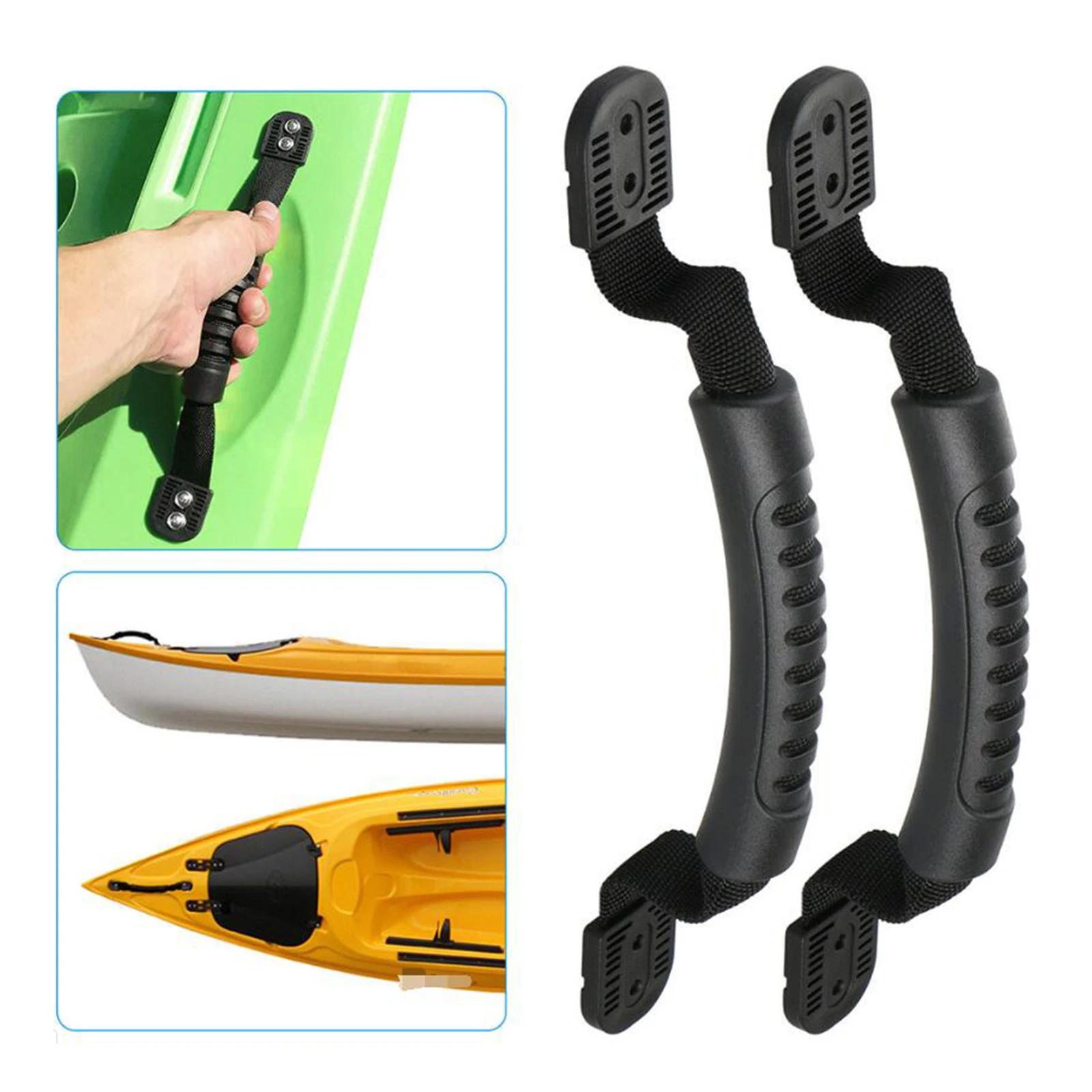 Kayak Replacement Carry Handle Pair Rubber Canoe Boat Handles Side Mount 