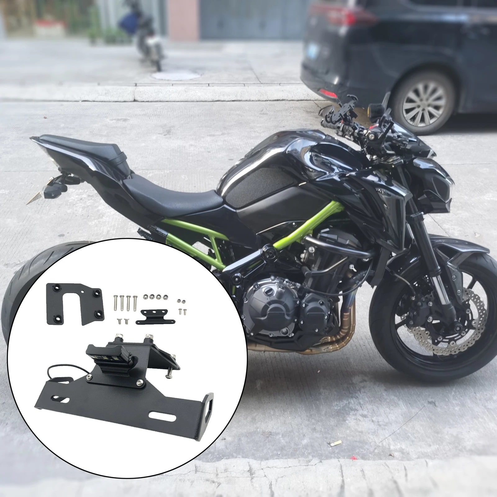 Universal License Registration Plate Holder Replacement for KAWASAKI Z900 17-20 Tail Tidy Stand Steady Motorcycle Accessories