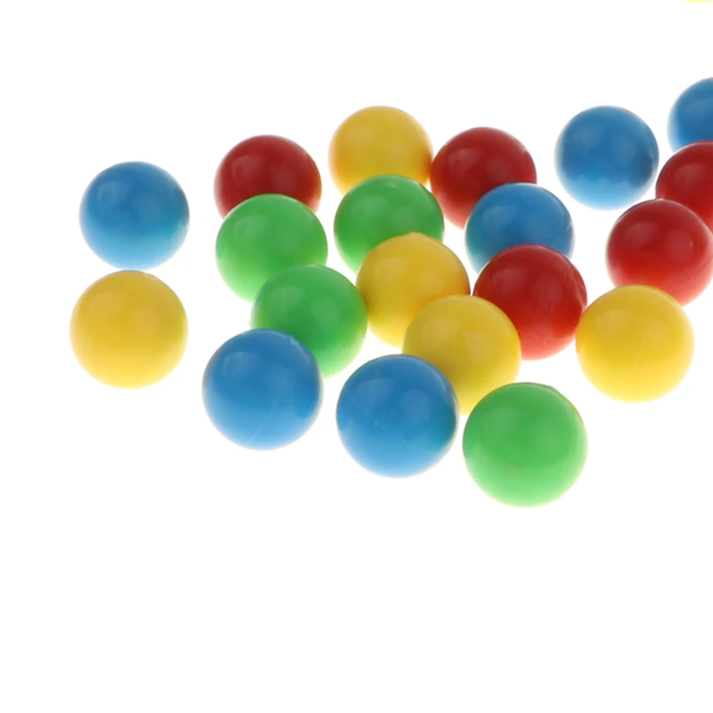24pcs Colorful Beads Mini Desktop Hungry Frog Game Replacement Parts Feeding Frog Game Accessories for Kids Party Play Toys