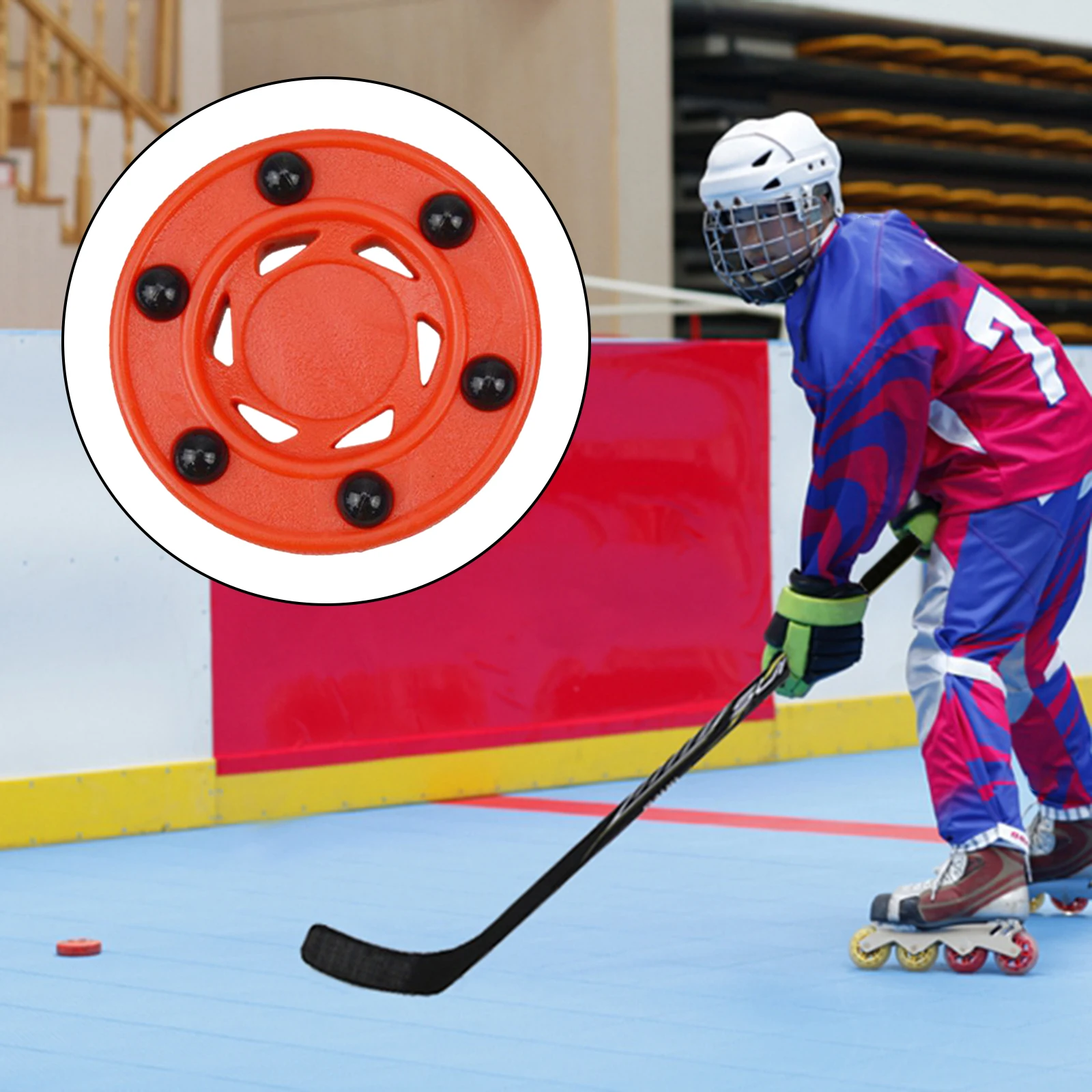 Practical ABS Universal Puck Anti Roll Training Durable Ice Inline Roller Hockey 