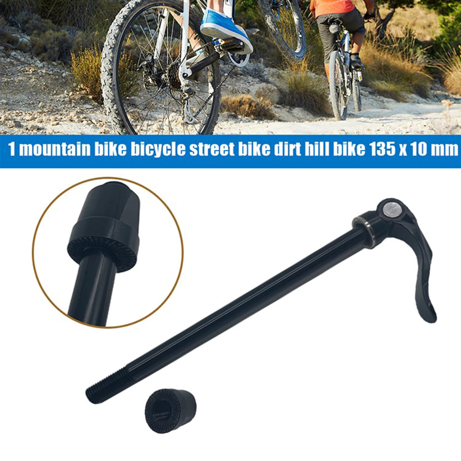 MTB Quick Release Rear Wheel Skewer for Trainer Bicycle Mountain Bike Back Wheel 135x10mm Hub Axle for Road MTB DH BMX