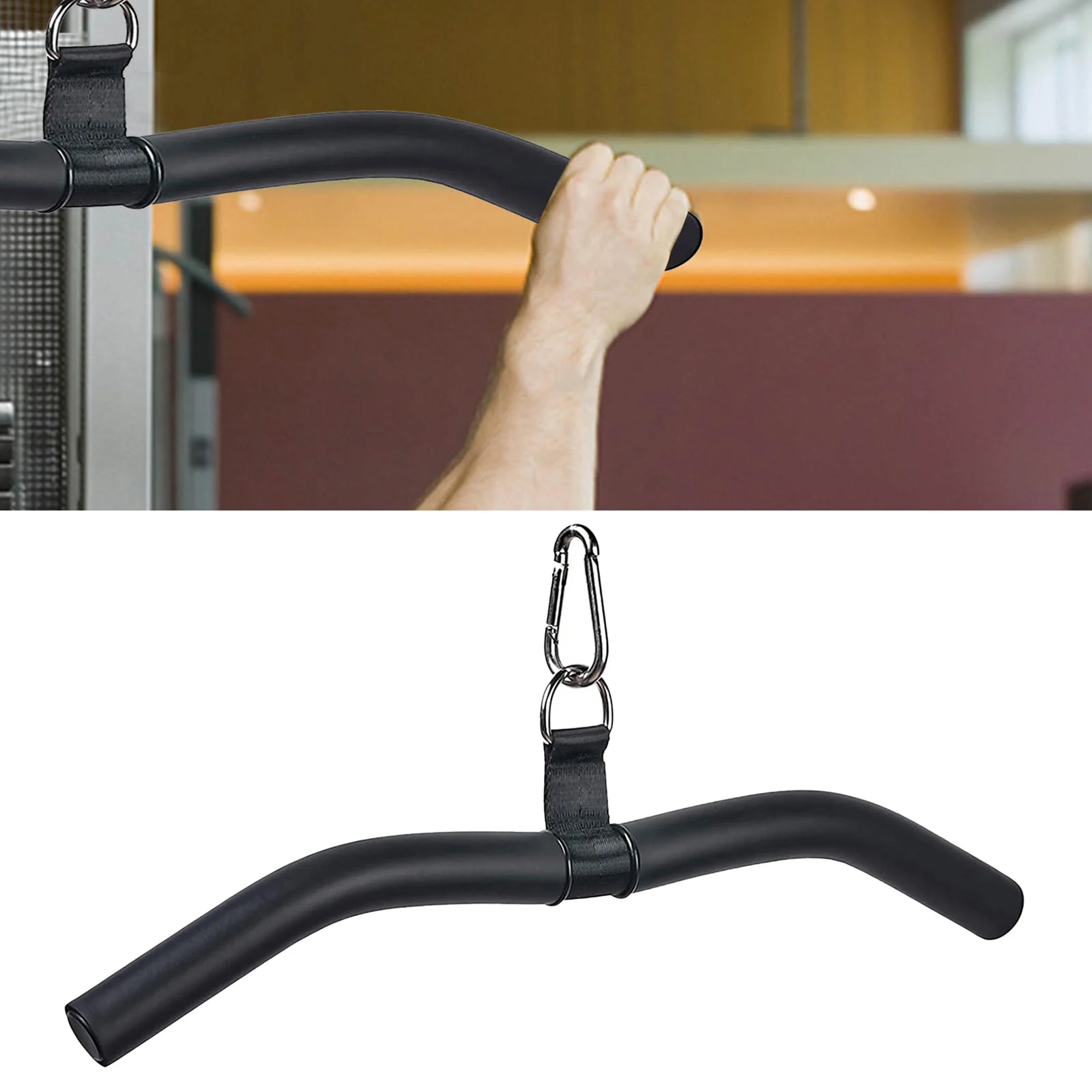 Lat Pull Down Bar Attachment For Home Gym Workout Seated Rowing Exercise Back Muscles Arm Muscles Accessories For Pulley System