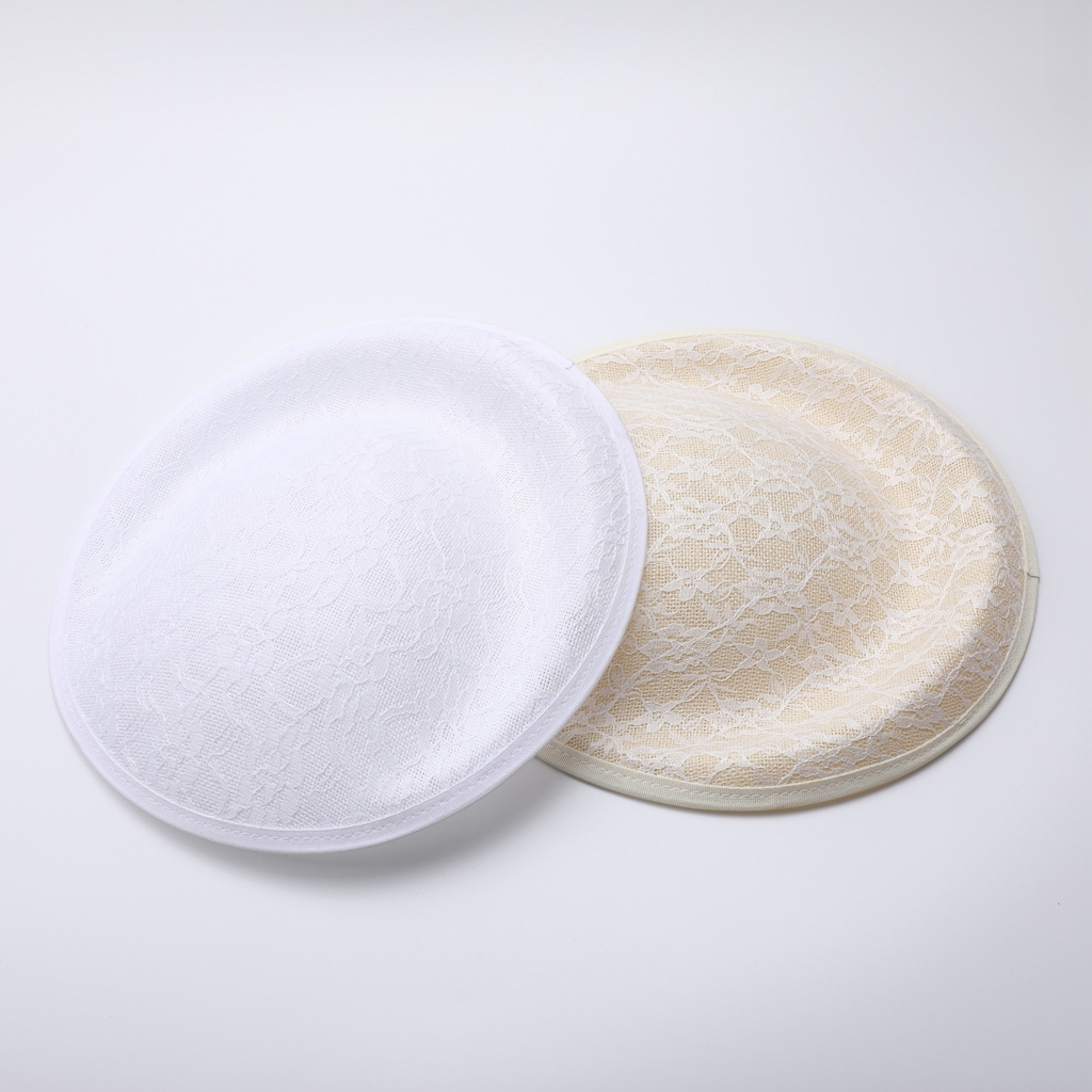 2pcs Girls Sexy Sinamay Fascinator Base Lace Setting Suit Wedding Party 24cm