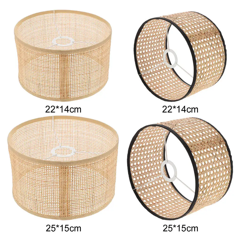 Lightshade Rattan Weaving Lamps Cover Rustic Style Table Lamp Shade Home Decoration Natural Modern Light Accessories