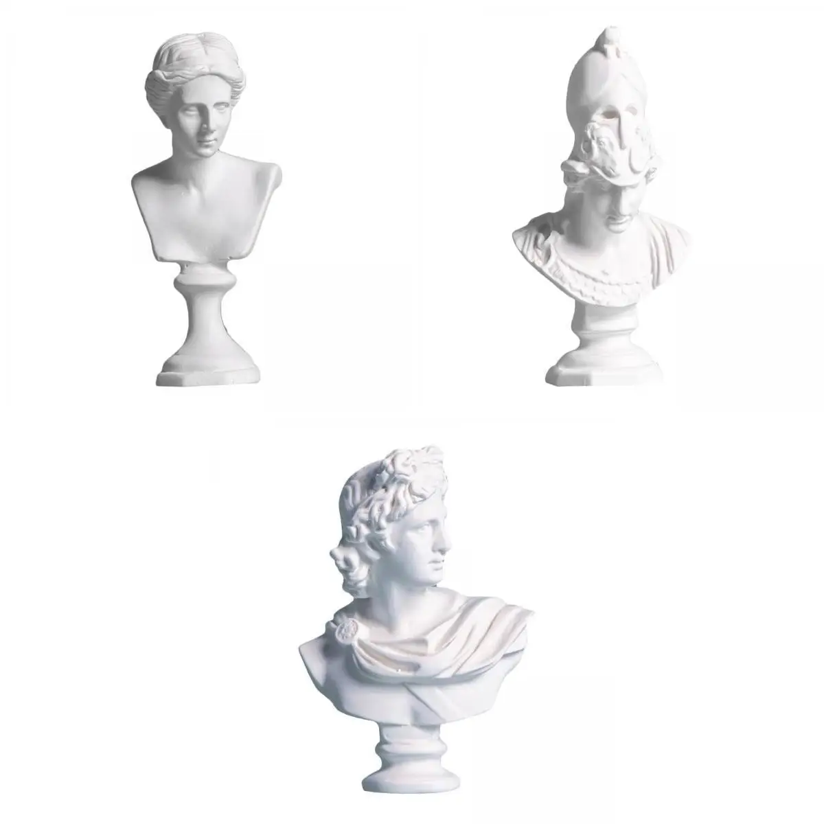 3x Greek Figurines Mythology Statues Sculpture Tabletop Decoration Gift