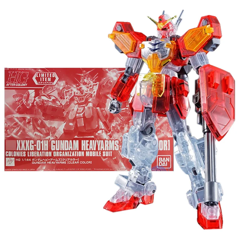 Bandai Original Gundam Model Kit HG XXXG-01H Heavy Weapon Clear Color Gunpla Anime Action Figure Toy