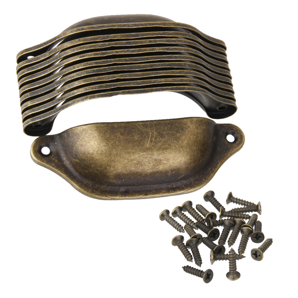 10-in-1 Pull Handle Door Knob Handle Drawer cupboard pull Metal Seashell