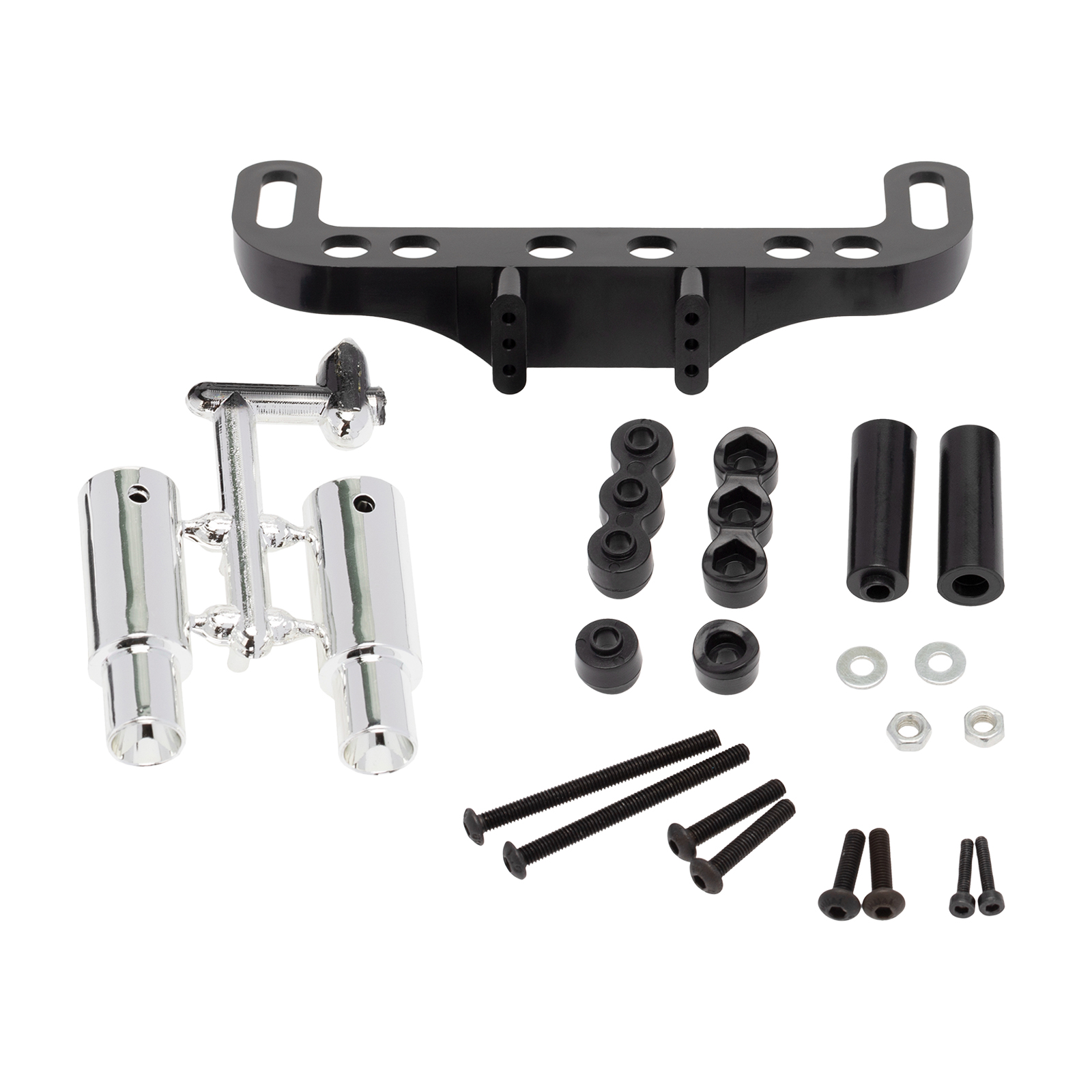 Premium Exhaust Pipe Kit Replacement License Plate Frame for 1/10 RC Car