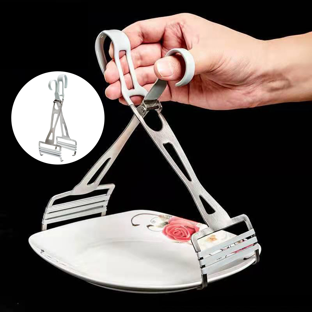Household Pot Clips Anti-scalding Stainless Steel Bowl Clamp Lifter Dish Plate Tongs Steaming Holder Kitchen