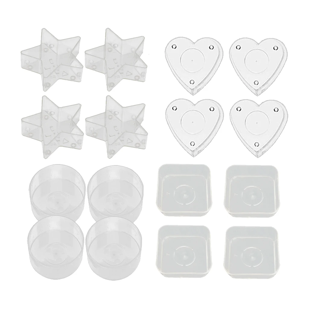 Empty Plastic Clear Multiple Shaped Tealight Cup Candle Holder Containers Candle Making Supplies DIY Craft Kit