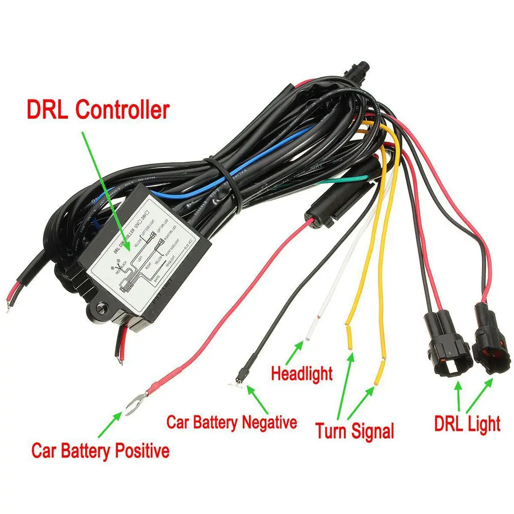 12V Car Working Light DRL Headlight Dimmer Turn Light Controller Box