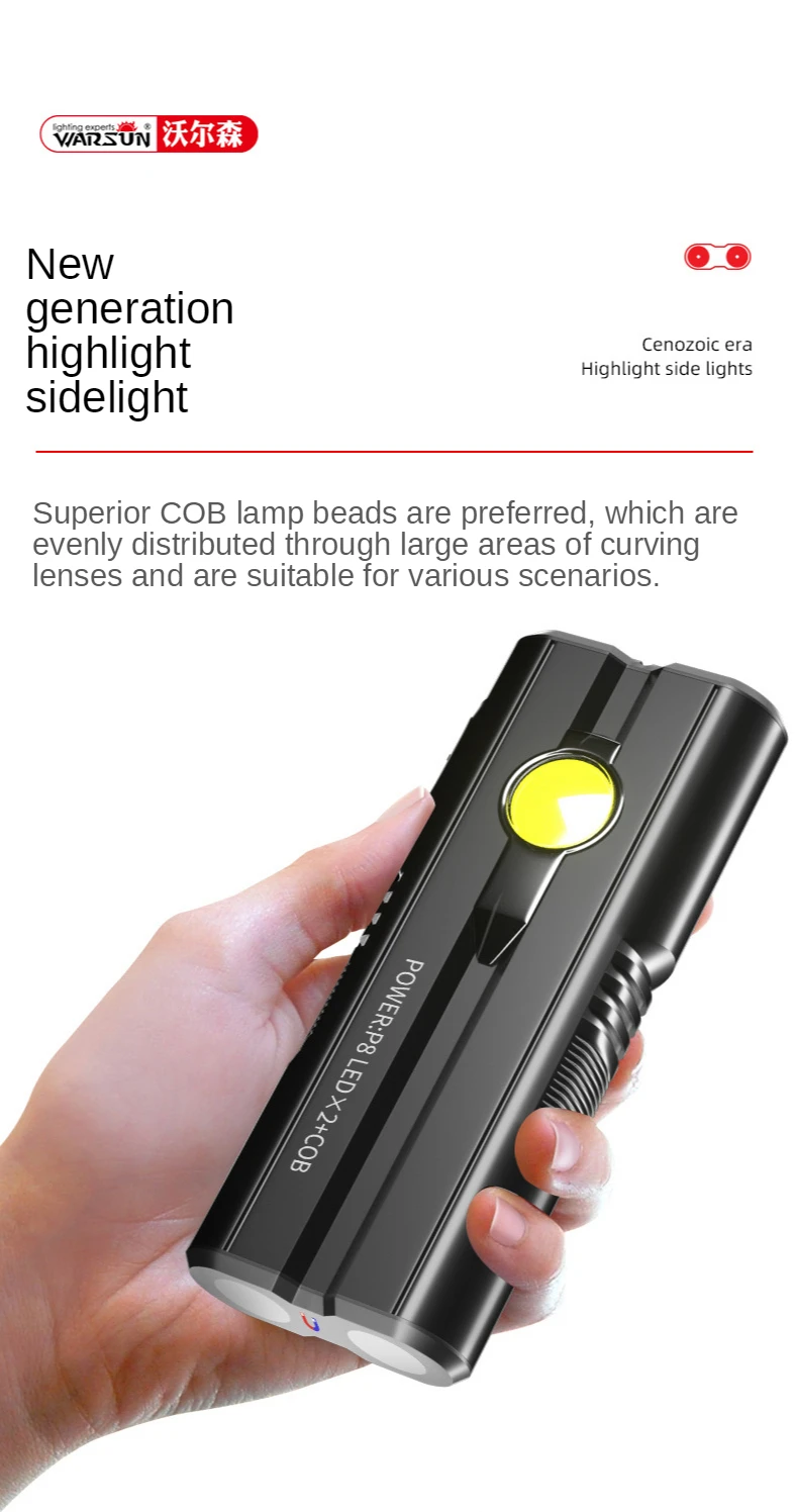 Creativity Magnet Hard Light Outdoor Flashlight