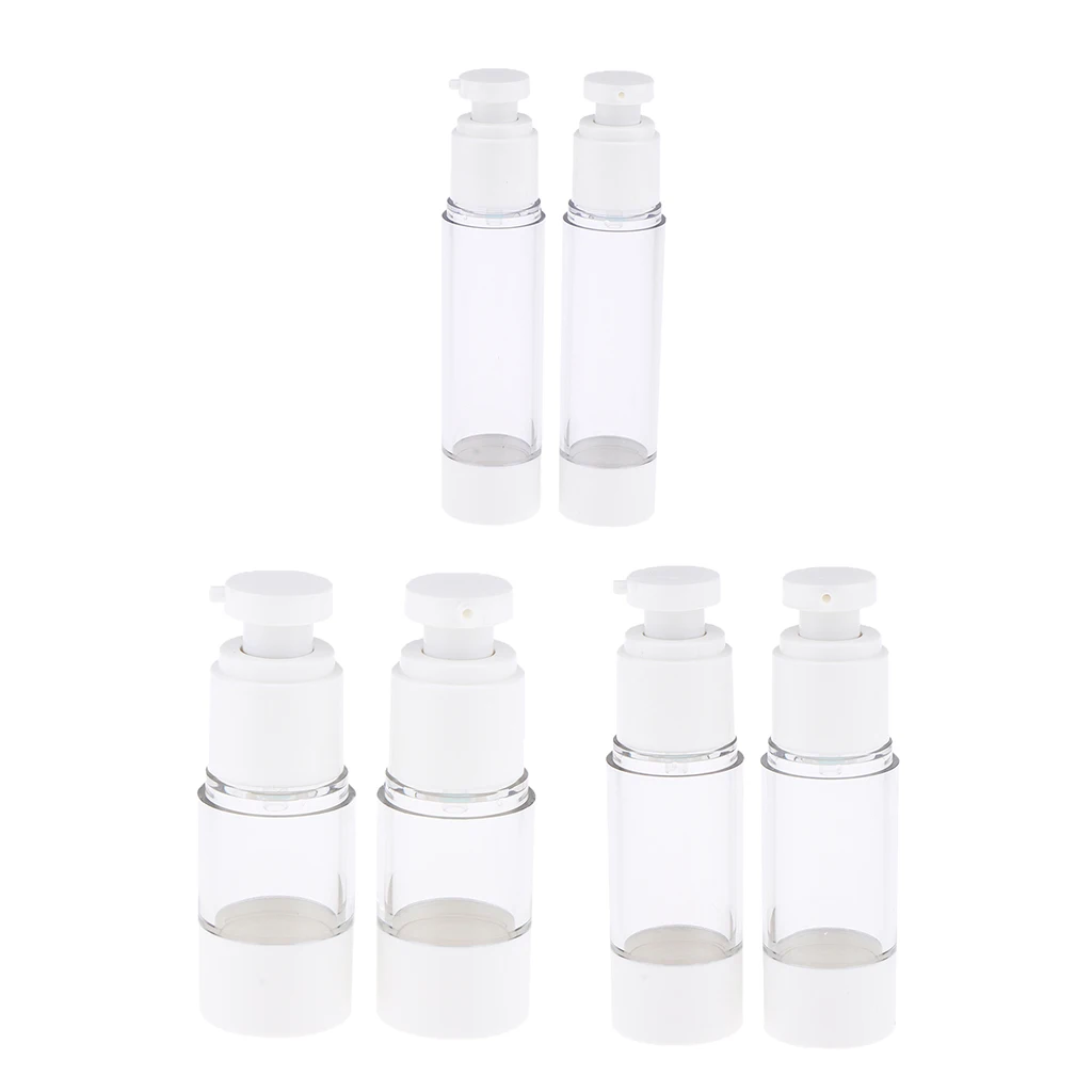 2Pieces, Travel Portable Empty Vacuum Jar Case Holders, Refillable Lotion Essence Bottles