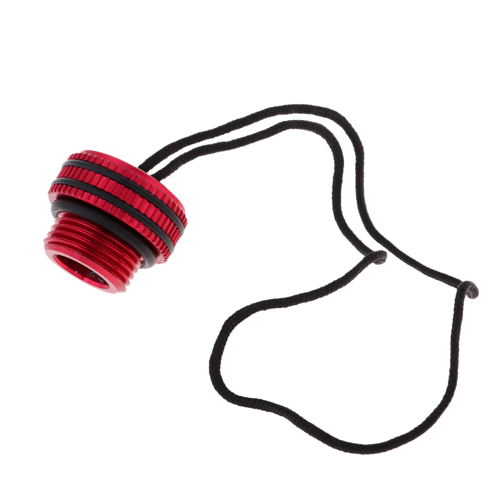 Diving Din Regulator Tank Valve Threaded Dust Plug Protective  With Lanyard