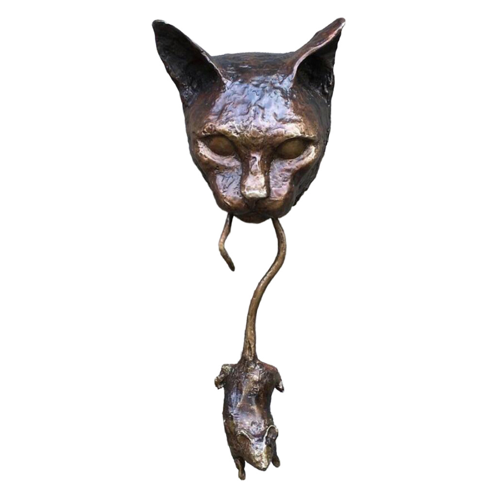 Cat Wall Hanging Statue Entry Door Home Sculpture Indoor Outdoor Decor