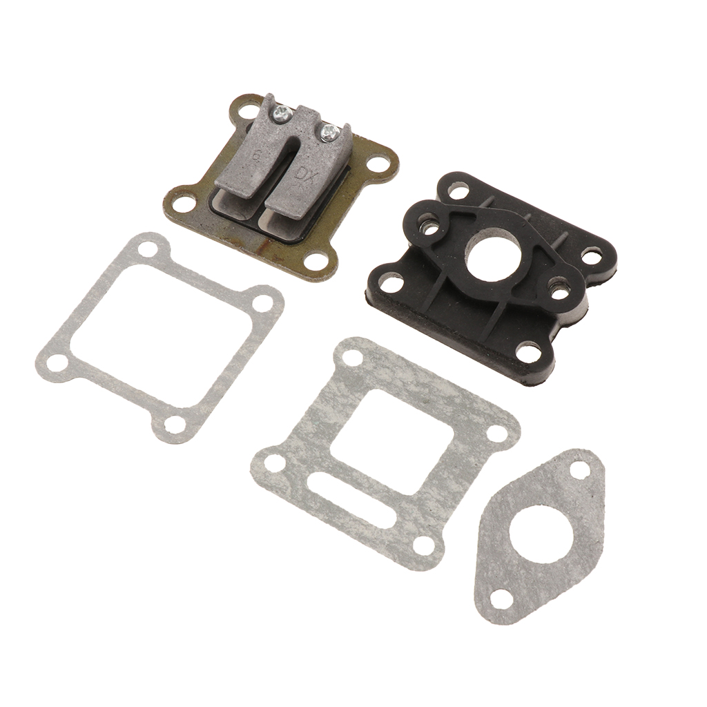 Red Valve and Inlet Intake Manifold with Gaskets For 47cc 49cc Mini Moto ATV Dirt Pocket Bike ATV Quad Minimoto Go Kart Scooter