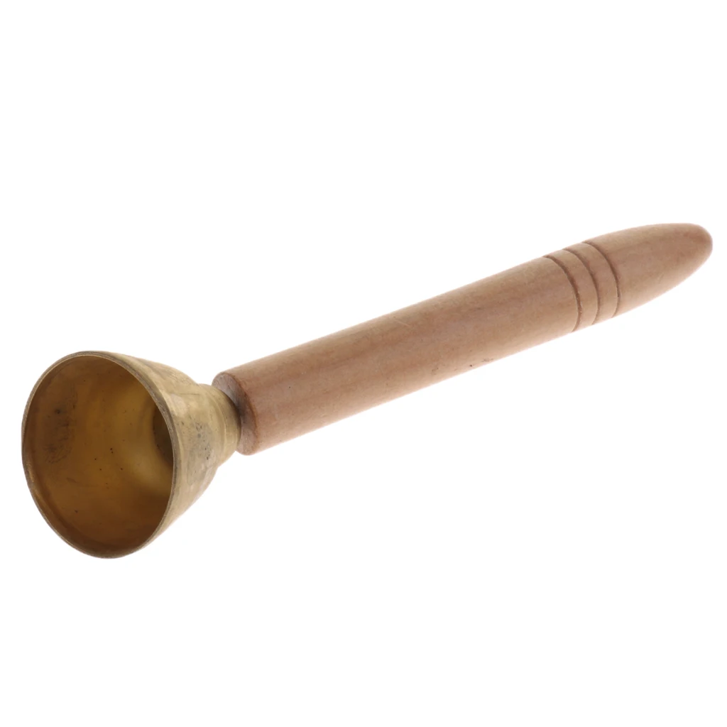 2xOrff Instrument Wooden Hand-held Jingle Bell Kids Baby Sounding Toy