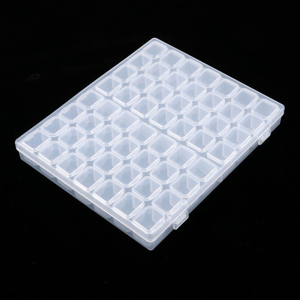 Nail Art Tools Jewelry Storage Box, 56 Compartment Rhinestone Organizer