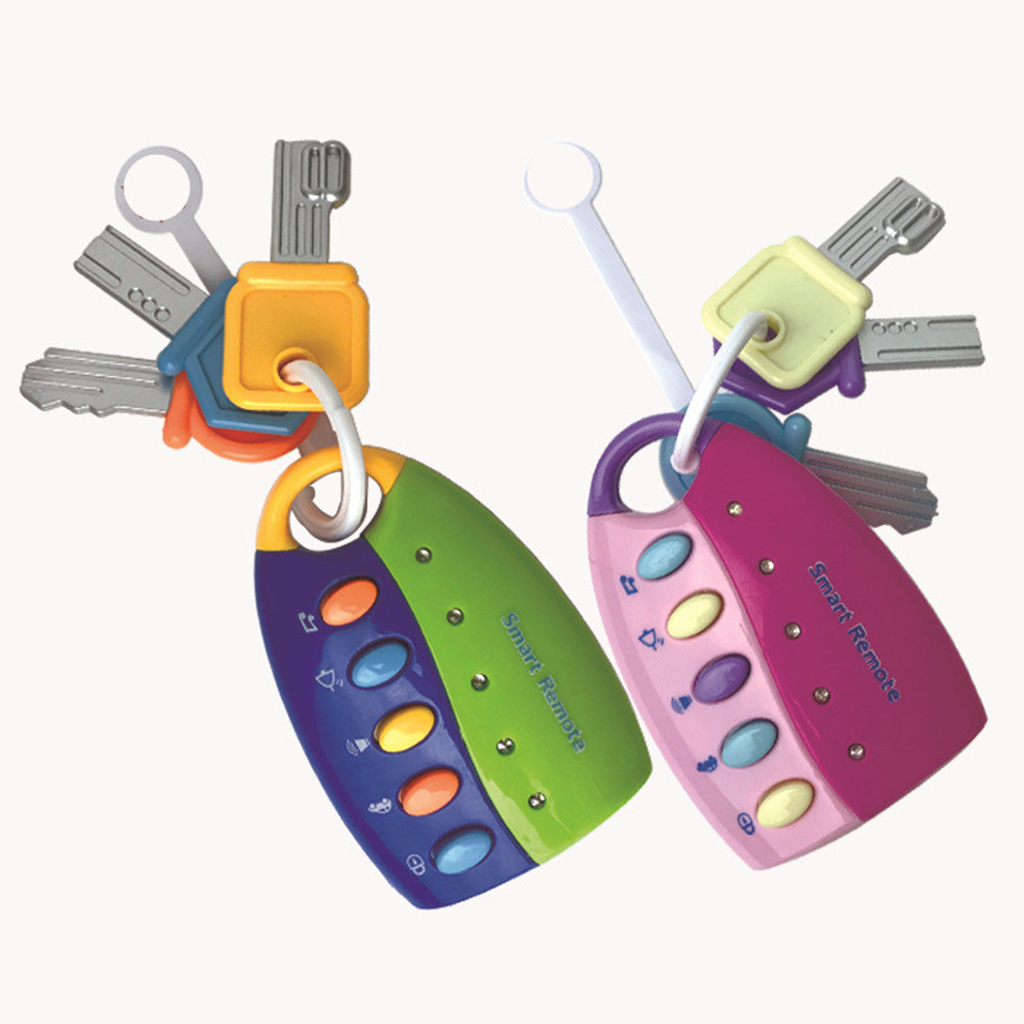 Cartoon Baby Kids Musical Smart Remote Car Key Toy Child Car Voices Pretend