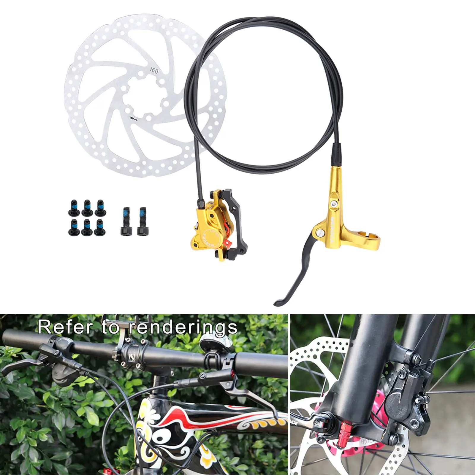 Universal Bike Disc Brakes Refit Parts F160/R140 for FAT Bike Trail Bike