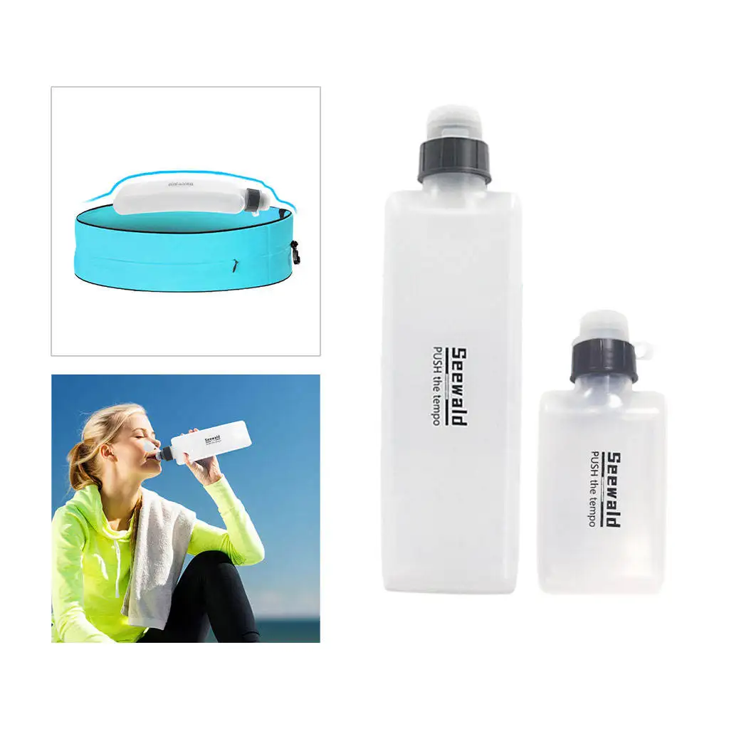 Soft Flask Running Collapsible Water Bottles BPA-Free Running Flask for Running Hiking Cycling Climbing