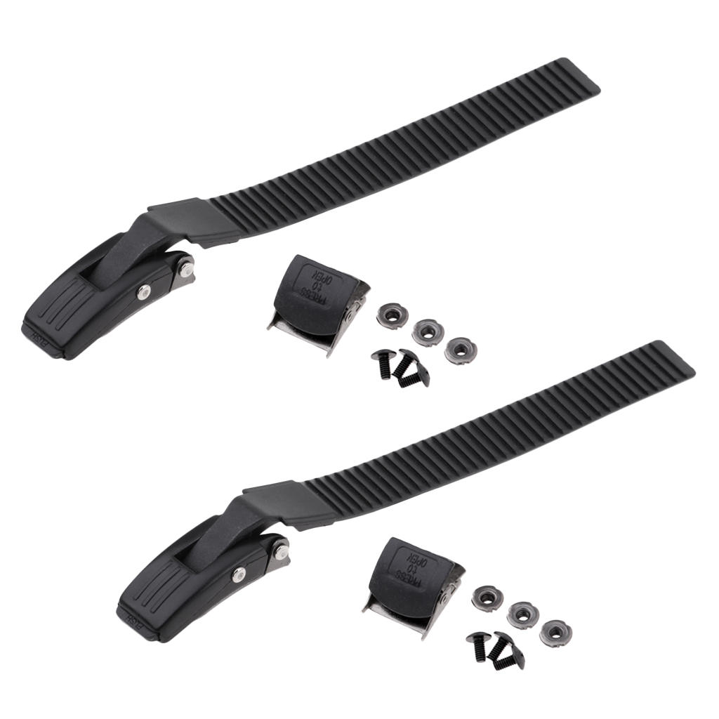 2 Set Replacement Inline Skate Buckle Strap with Mounting Screw & Nuts