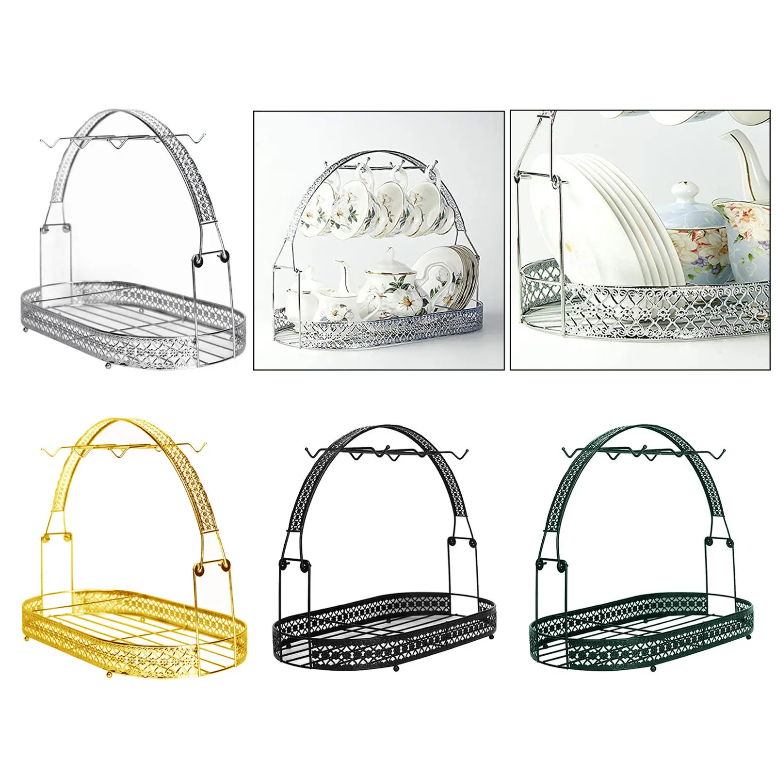 Mug Holder Coffee Mug Rack Storage Coffee Cup Holder Stand Dishes Organizer for Counter Kitchen Restaurant Office