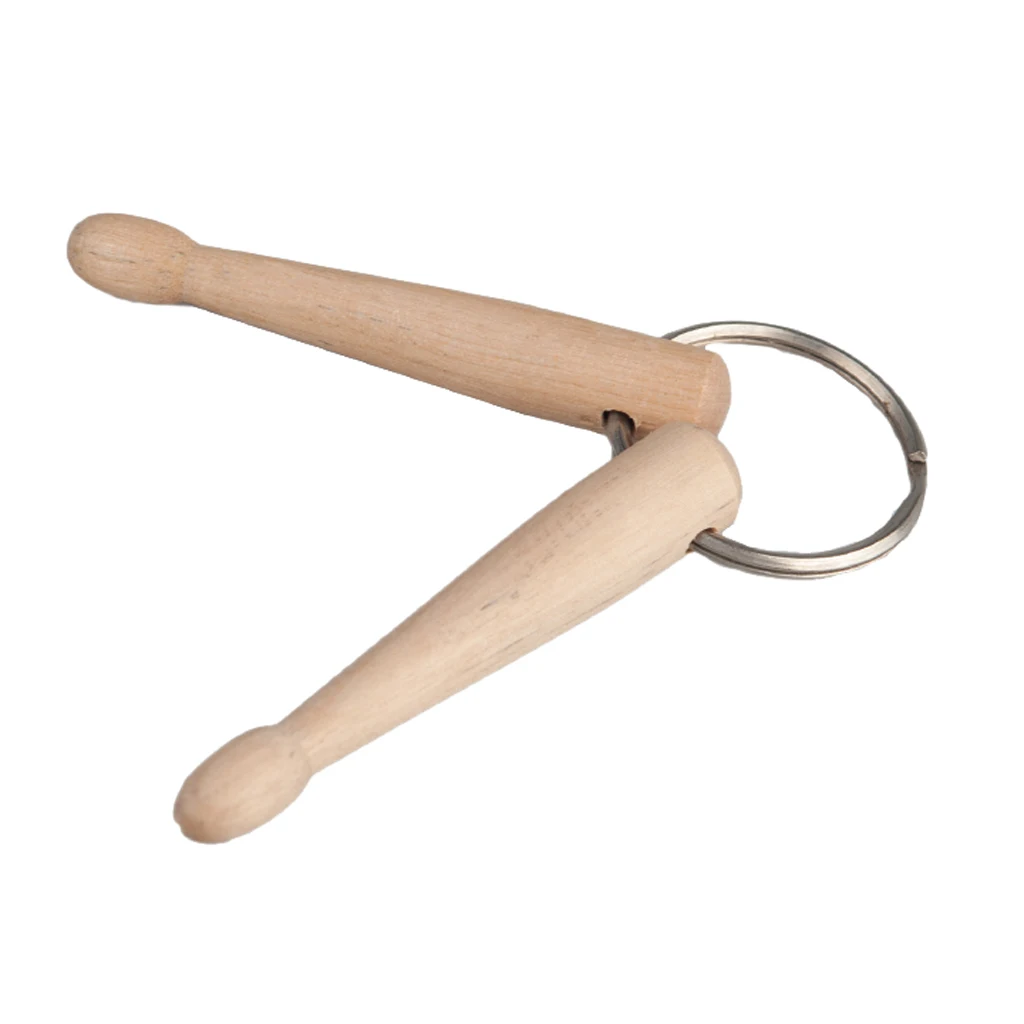 The Wooden Mini Percussion Instrument Glue Keychain with 2 Pestle